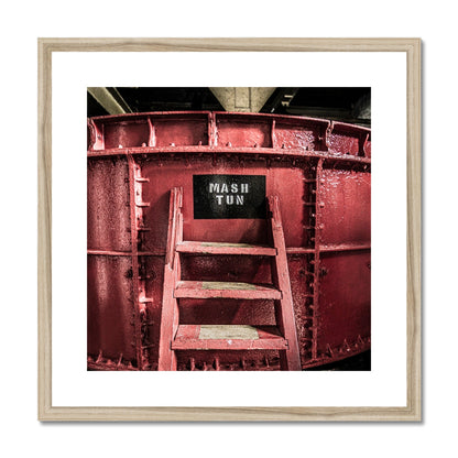 Springbank Mash Tun Close Up Framed & Mounted Print 20"x20" / Natural Frame
