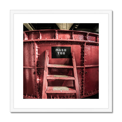 Springbank Mash Tun Close Up Framed & Mounted Print 20"x20" / White Frame