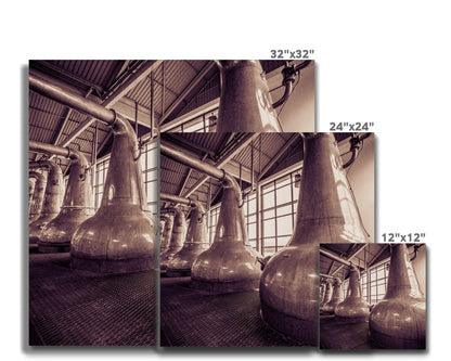 Still Squadron Caol Ila Sepia Toned Canvas 12"x12" / White Wrap by Wandering Spirits Global