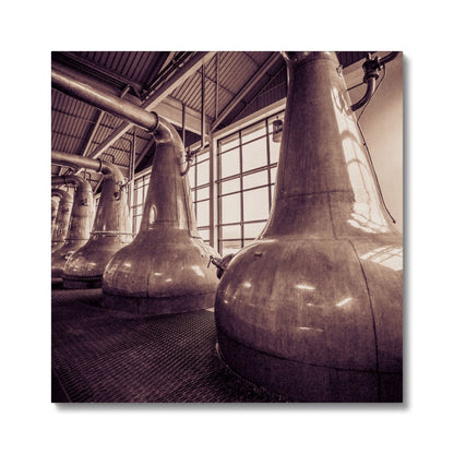 Still Squadron Caol Ila Sepia Toned Canvas 16"x16" / White Wrap by Wandering Spirits Global