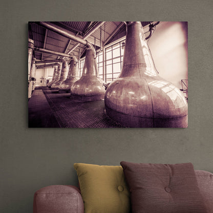 Still Squadron Caol Ila Sepia Toned Canvas 36"x24" / White Wrap