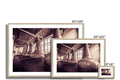 Still Squadron Caol Ila Sepia Toned Framed & Mounted Print 8"x6" / Natural Frame by Wandering Spirits Global