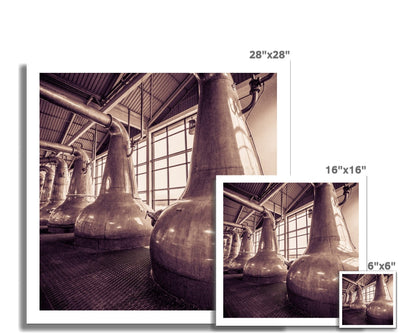 Still Squadron Caol Ila Sepia Toned Hahnemühle Photo Rag Print 6"x6" by Wandering Spirits Global