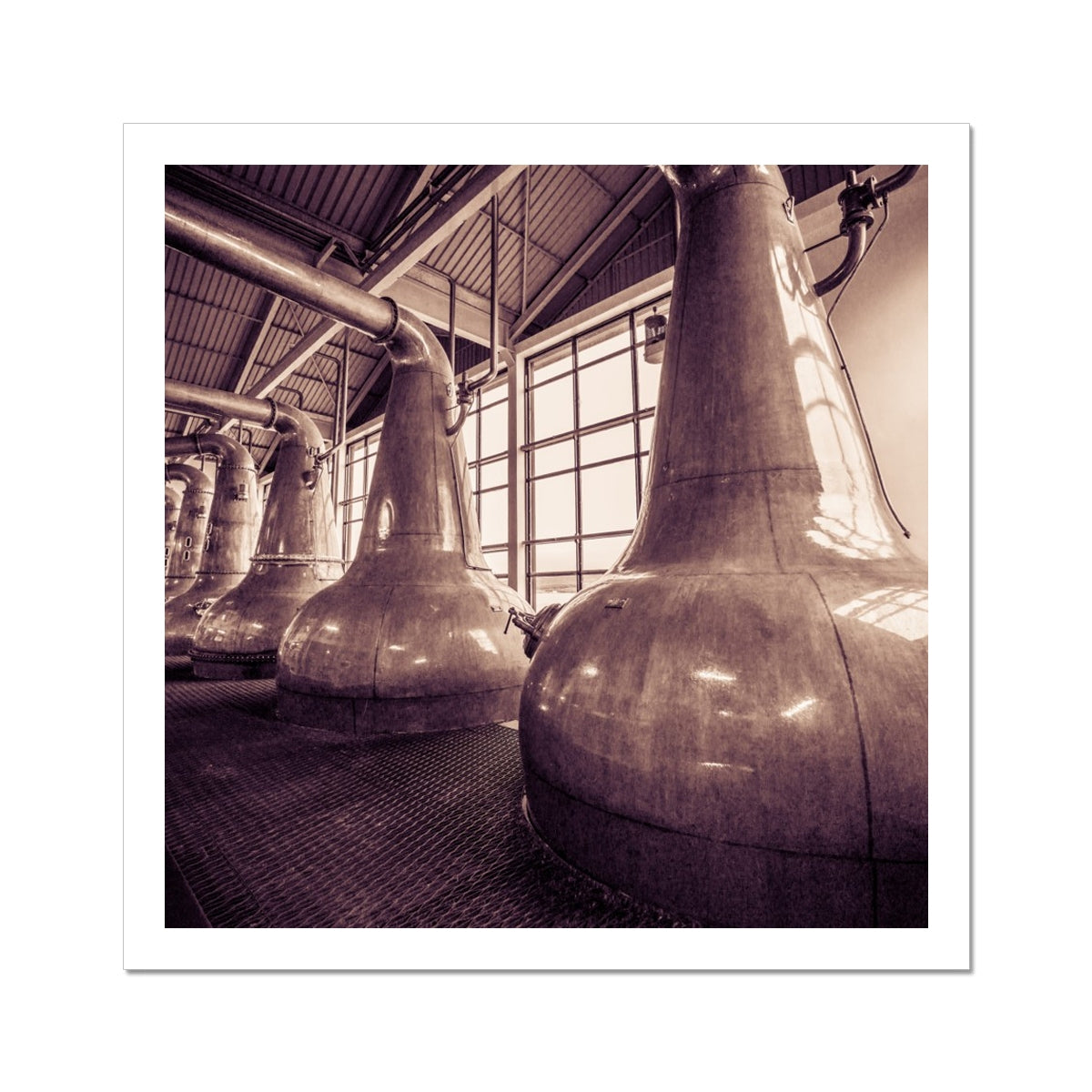 Still Squadron Caol Ila Sepia Toned Hahnemühle Photo Rag Print 8"x8" by Wandering Spirits Global