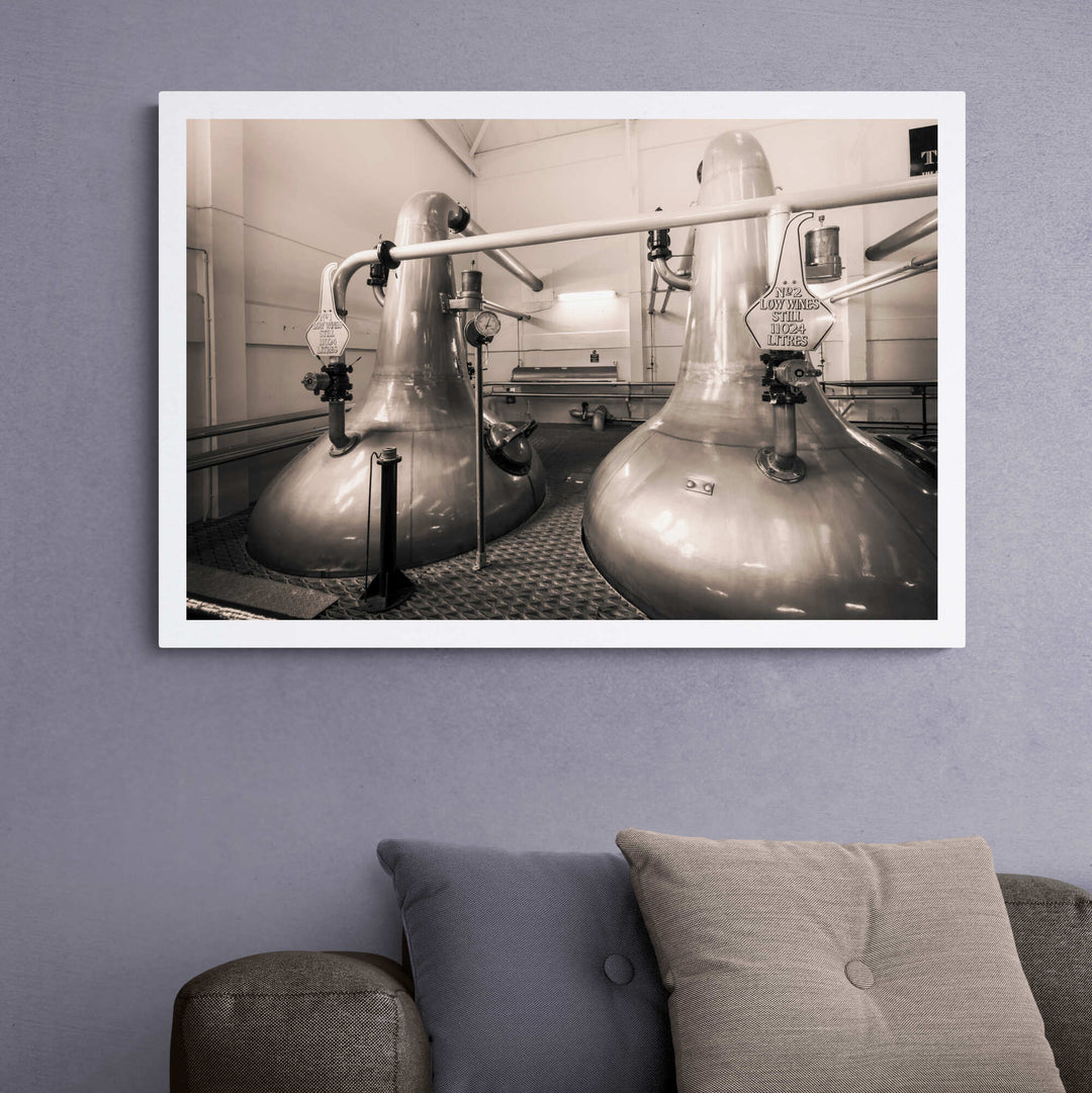 Low Wines 1 and 2 Talisker Golden Toned Hahnemühle Photo Rag Print by Wandering Spirits Global
