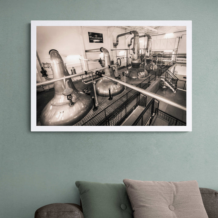 Low Wines and Wash Stills Talisker Golden Toned Hahnemühle Photo Rag Print by Wandering Spirits Global