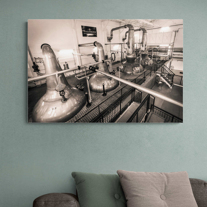 Low Wines and Wash Stills Talisker Golden Toned C-Type Print by Wandering Spirits Global