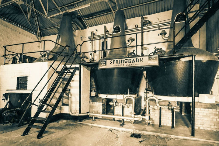 Three Stills Springbank Distillery Hahnemühle Photo Rag Print by Wandering Spirits Global