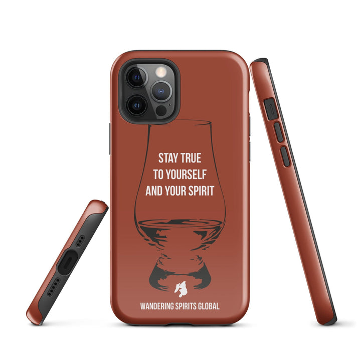 Stay True To Yourself And Your Spirit (Vintage Oak) Tough Case for iPhone Glossy / iPhone 12 Pro by Wandering Spirits Global