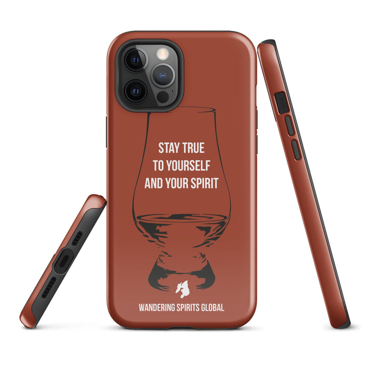 Stay True To Yourself And Your Spirit (Vintage Oak) Tough Case for iPhone Glossy / iPhone 12 Pro Max by Wandering Spirits Global
