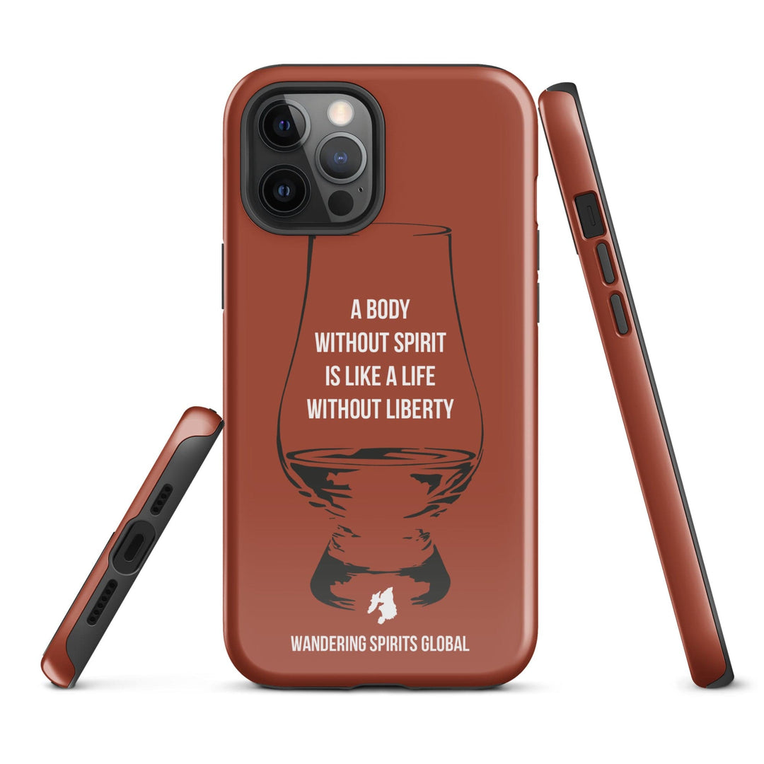 A Body Without Spirit Is Like A Life Without Liberty (Vintage Oak) Tough Case for iPhone Glossy / iPhone 12 Pro Max by Wandering Spirits Global