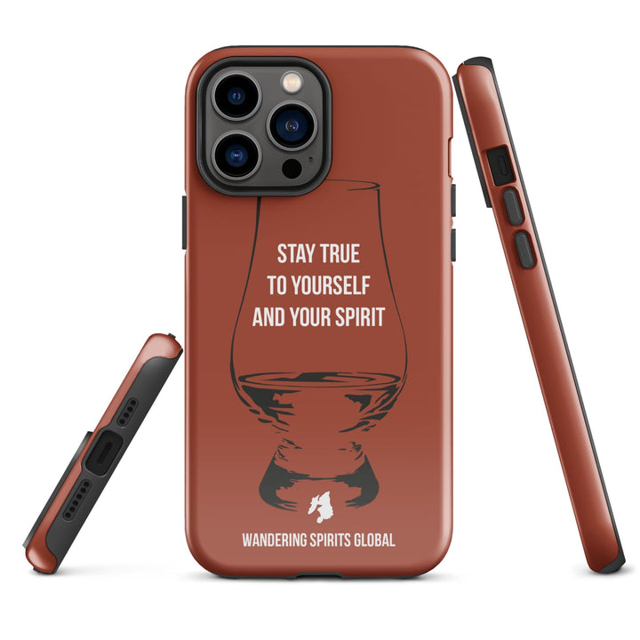 Stay True To Yourself And Your Spirit (Vintage Oak) Tough Case for iPhone Glossy / iPhone 13 Pro Max by Wandering Spirits Global