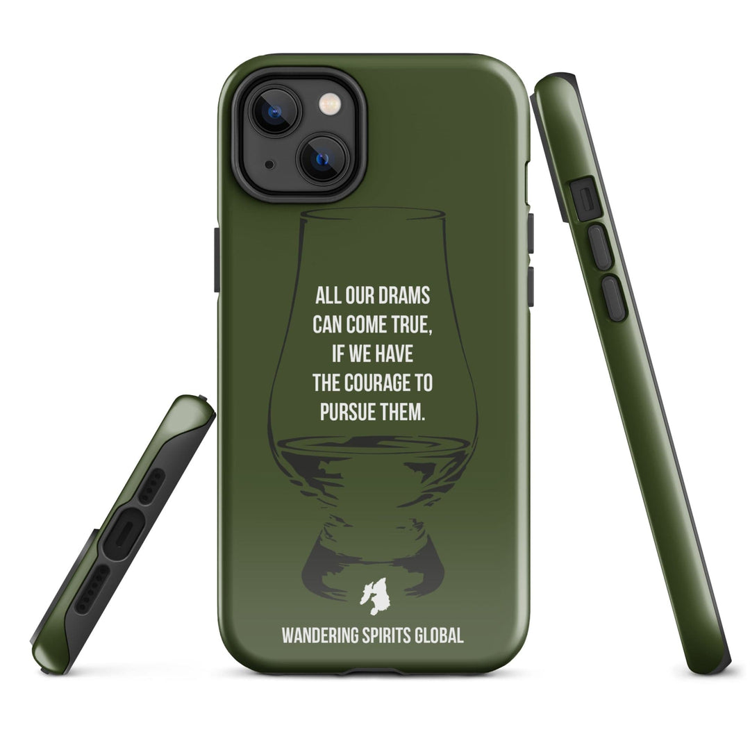 All Our Drams Can Come True (Green) Tough Case for iPhone Glossy / iPhone 14 Plus by Wandering Spirits Global