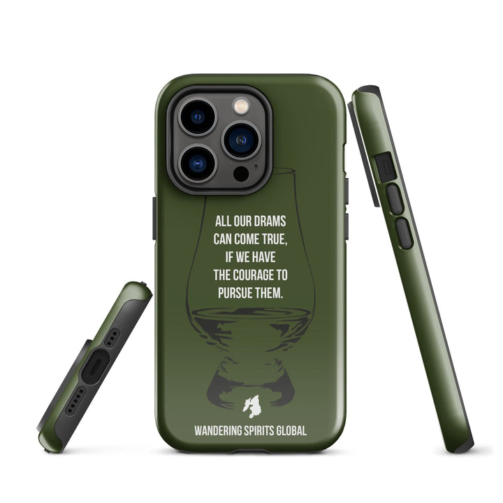 All Our Drams Can Come True (Green) Tough Case for iPhone Glossy / iPhone 14 Pro by Wandering Spirits Global