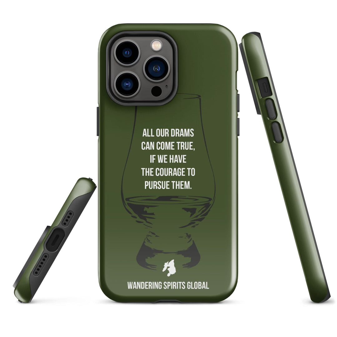 All Our Drams Can Come True (Green) Tough Case for iPhone Glossy / iPhone 14 Pro Max by Wandering Spirits Global
