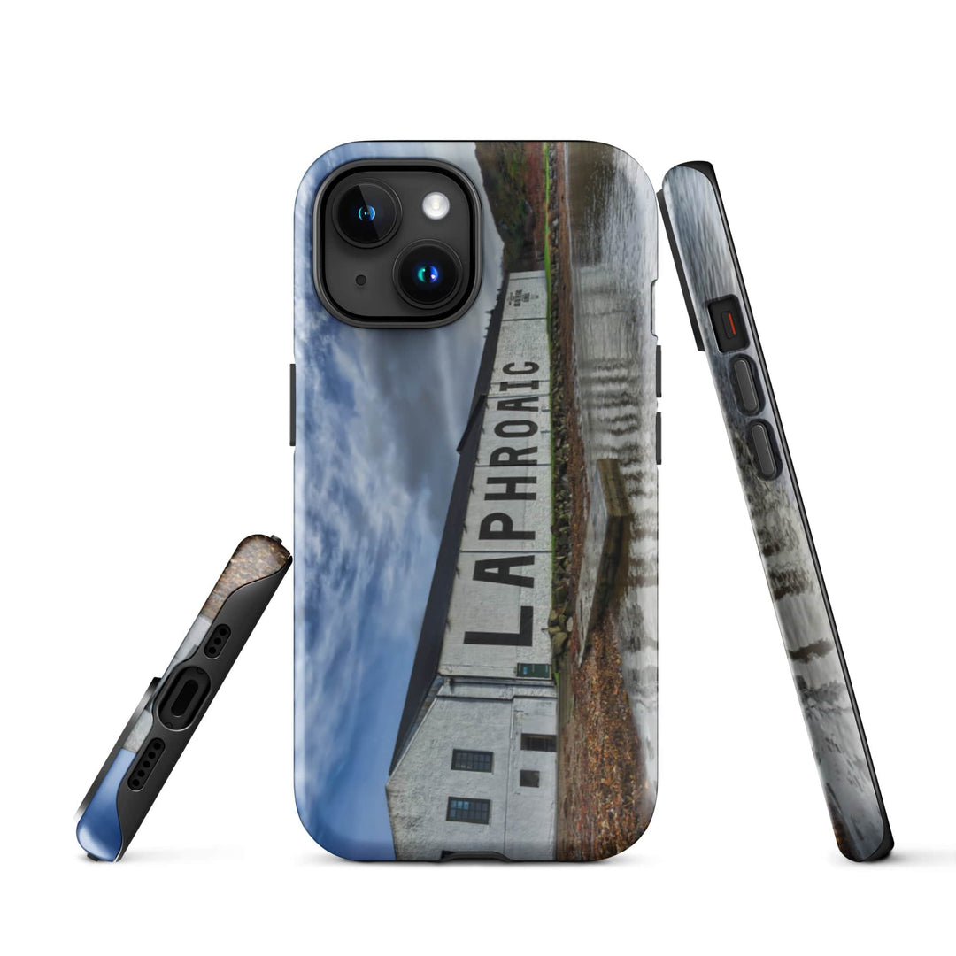 Laphroaig Distillery Full Colour Tough iPhone Case Glossy / iPhone 15 by Wandering Spirits Global