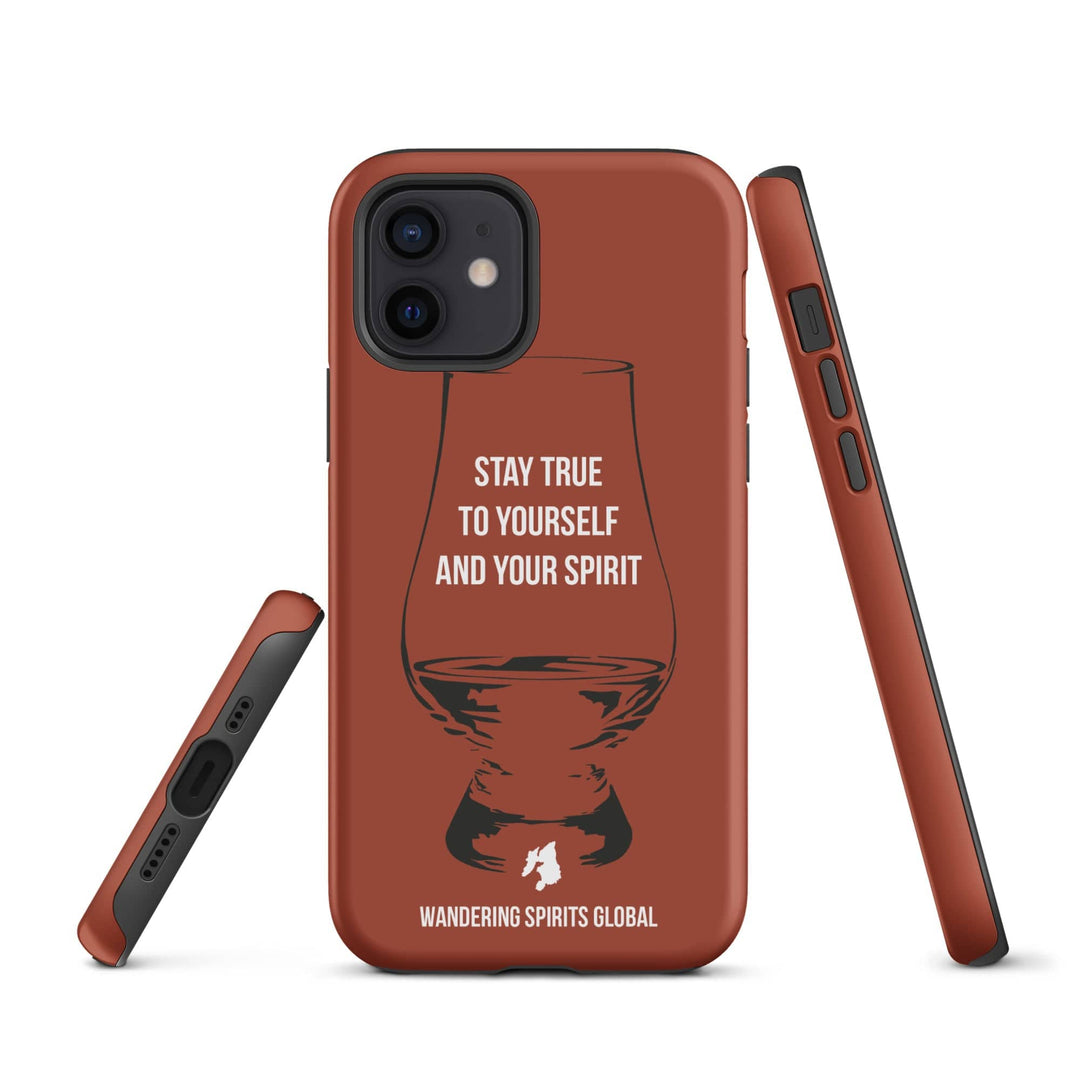 Stay True To Yourself And Your Spirit (Vintage Oak) Tough Case for iPhone Matte / iPhone 12 by Wandering Spirits Global