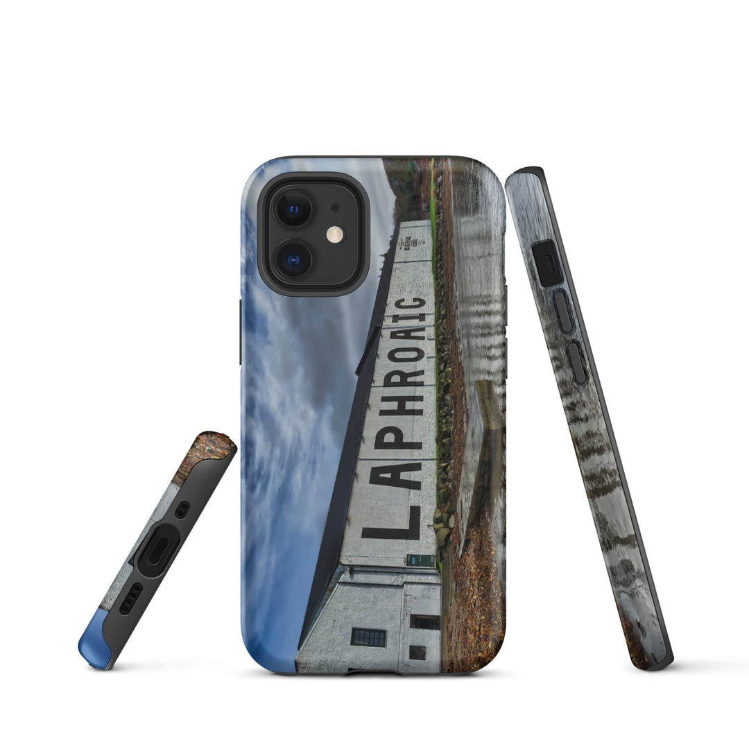 Laphroaig Distillery Warehouse Full Colour Tough iPhone Case Matte / iPhone 12 mini by Wandering Spirits Global