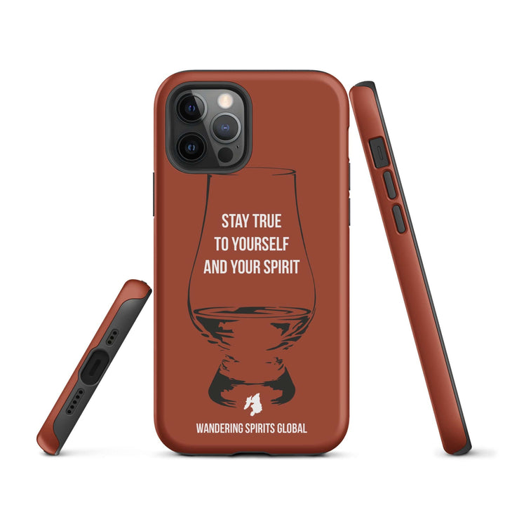 Stay True To Yourself And Your Spirit (Vintage Oak) Tough Case for iPhone Matte / iPhone 12 Pro by Wandering Spirits Global