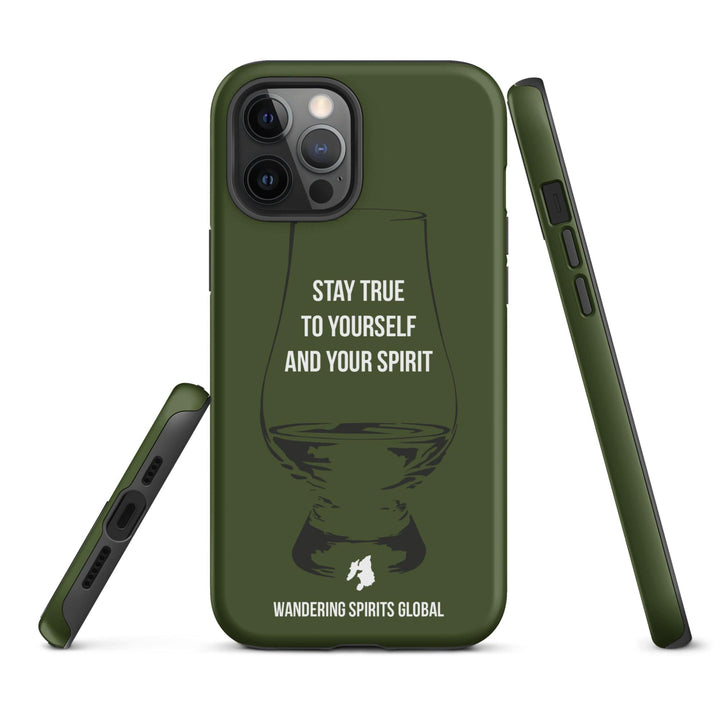 Stay True To Yourself And Your Spirit (Green) Tough Case for iPhone Matte / iPhone 12 Pro Max by Wandering Spirits Global