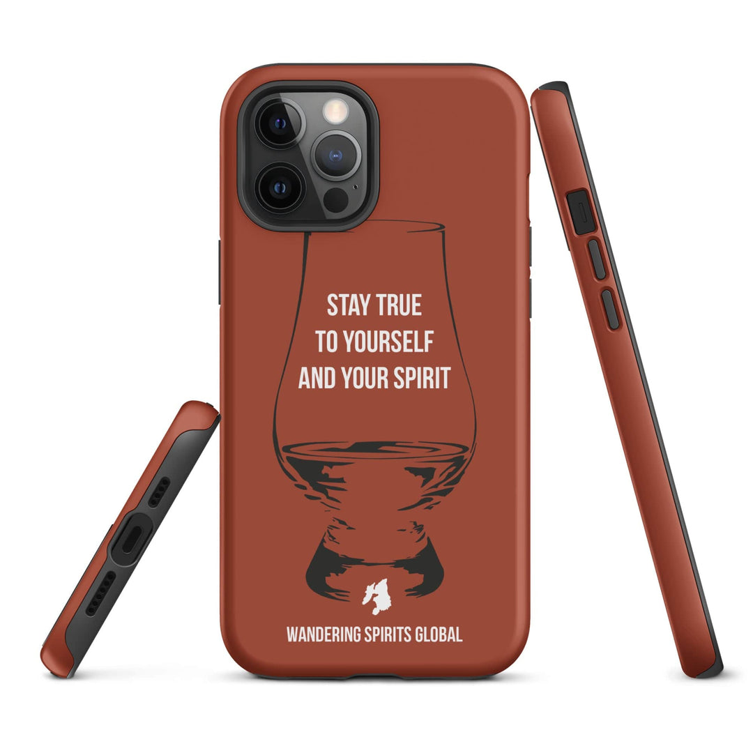 Stay True To Yourself And Your Spirit (Vintage Oak) Tough Case for iPhone Matte / iPhone 12 Pro Max by Wandering Spirits Global