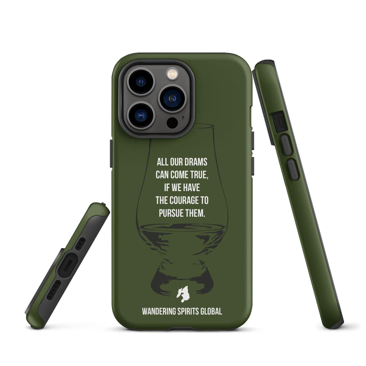All Our Drams Can Come True (Green) Tough Case for iPhone Matte / iPhone 13 Pro by Wandering Spirits Global