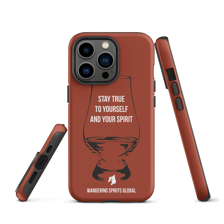 Stay True To Yourself And Your Spirit (Vintage Oak) Tough Case for iPhone Matte / iPhone 13 Pro by Wandering Spirits Global