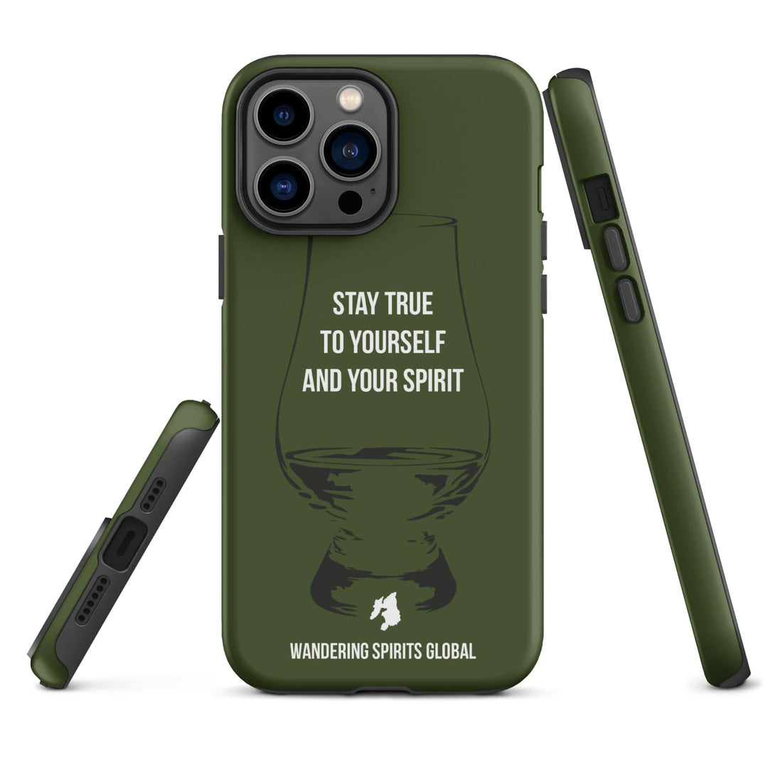 Stay True To Yourself And Your Spirit (Green) Tough Case for iPhone® Matte / iPhone 13 Pro Max by Wandering Spirits Global