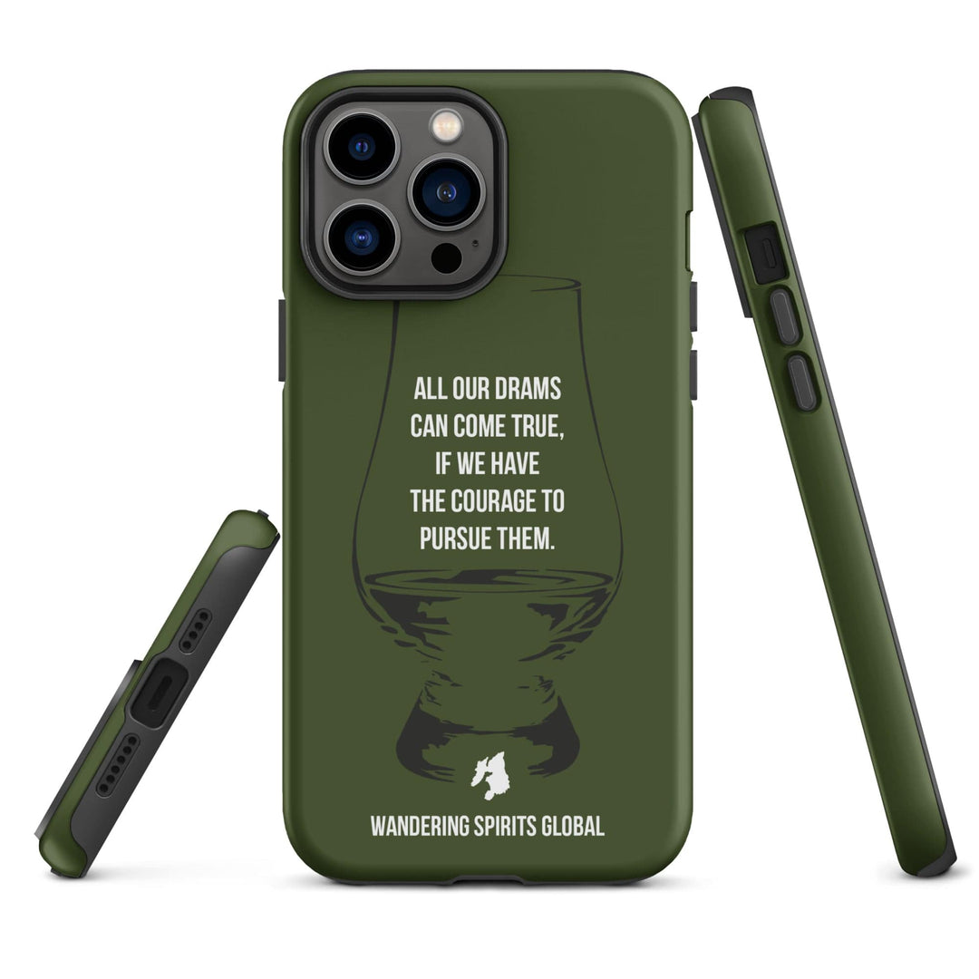 All Our Drams Can Come True (Green) Tough Case for iPhone Matte / iPhone 13 Pro Max by Wandering Spirits Global