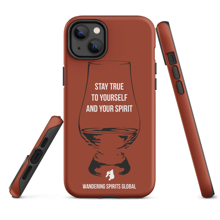 Stay True To Yourself And Your Spirit (Vintage Oak) Tough Case for iPhone Matte / iPhone 14 Plus by Wandering Spirits Global