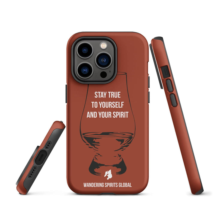 Stay True To Yourself And Your Spirit (Vintage Oak) Tough Case for iPhone Matte / iPhone 14 Pro by Wandering Spirits Global