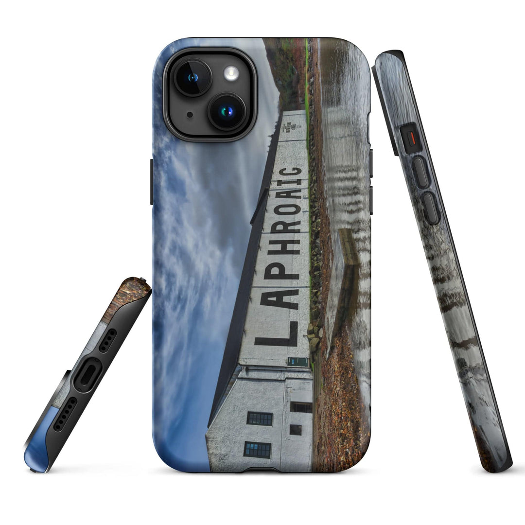 Laphroaig Distillery Warehouse Full Colour Tough iPhone Case Matte / iPhone 15 Plus by Wandering Spirits Global