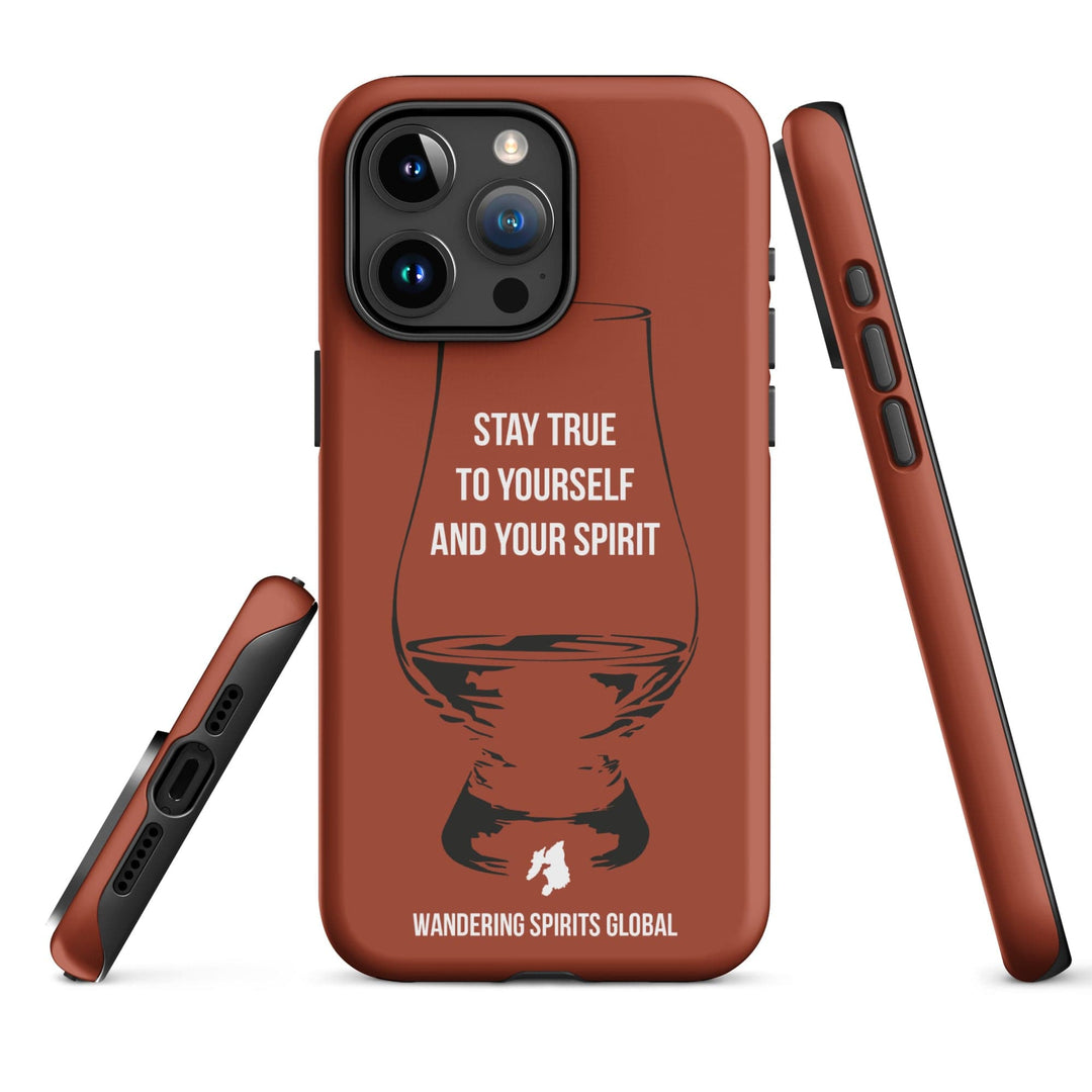 Stay True To Yourself And Your Spirit (Vintage Oak) Tough Case for iPhone Matte / iPhone 15 Pro Max by Wandering Spirits Global