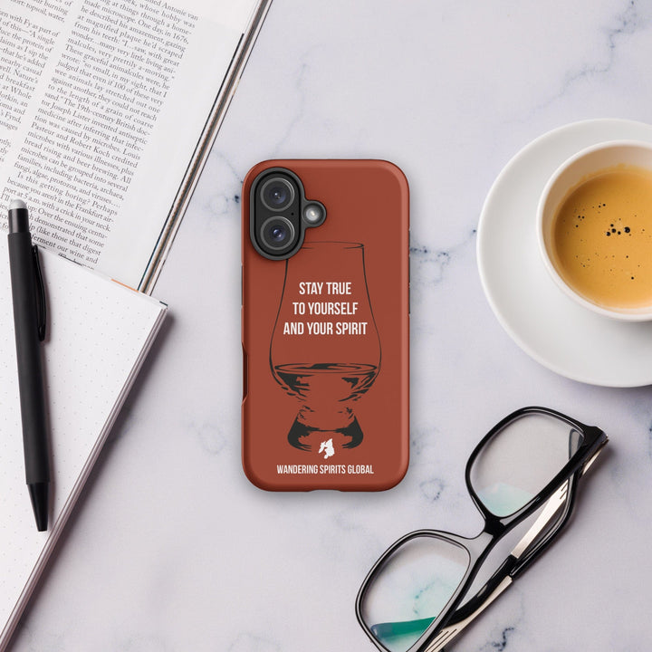 Stay True To Yourself And Your Spirit (Vintage Oak) Tough Case for iPhone Matte / iPhone 16 by Wandering Spirits Global