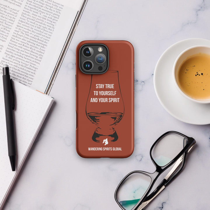 Stay True To Yourself And Your Spirit (Vintage Oak) Tough Case for iPhone Matte / iPhone 16 Pro Max by Wandering Spirits Global