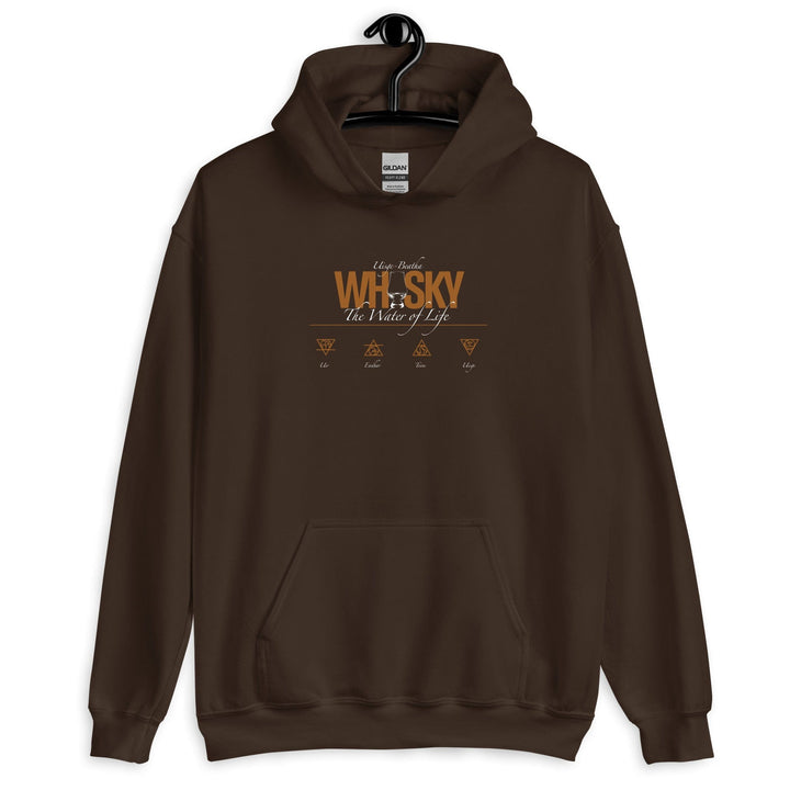 Whisky The Water of Life (AMBER) Unisex Hoodie Dark Chocolate / S by Wandering Spirits Global