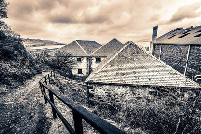 View From Above Bunnahabhain Distillery Fine Art Print with Hanger by Wandering Spirits Global