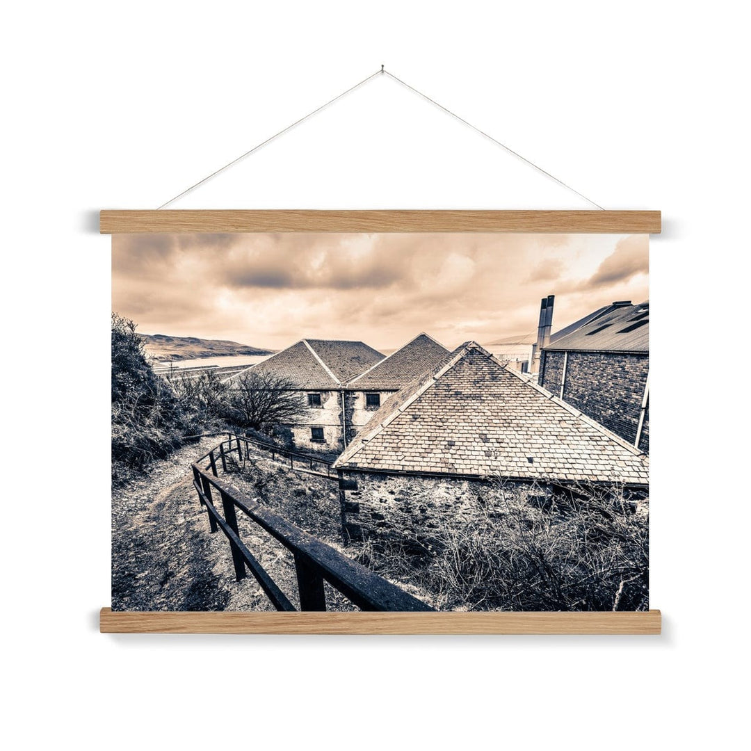 View From Above Bunnahabhain Distillery Fine Art Print with Hanger by Wandering Spirits Global