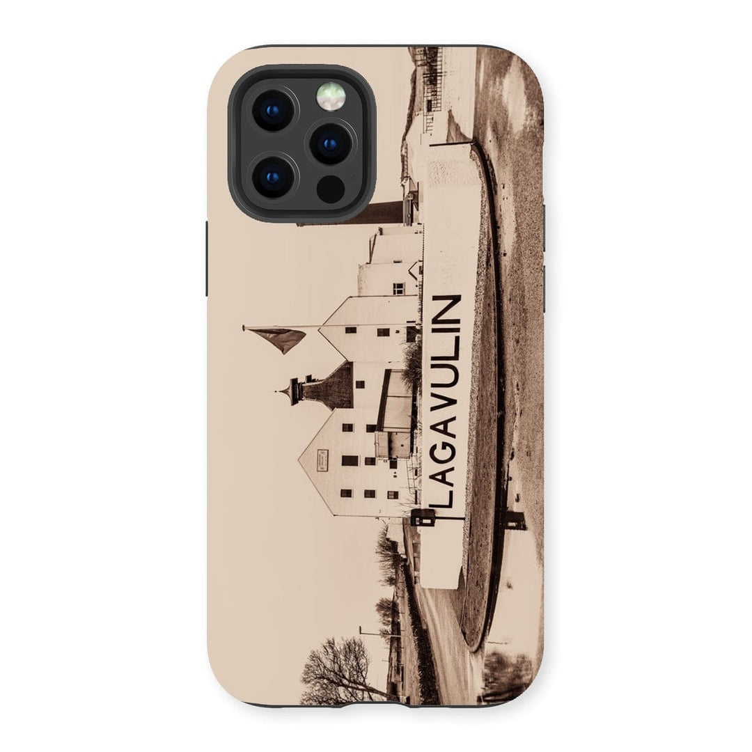 Lagavulin Distillery Sepia Toned Tough Phone Case iPhone 13 Pro / Gloss by Wandering Spirits Global