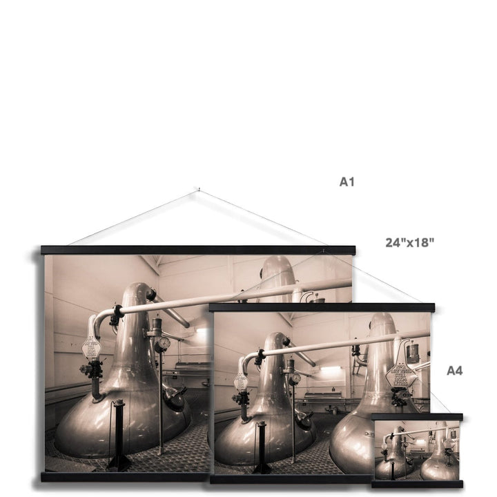 Low Wines 1 and 2 Talisker Golden Toned Fine Art Print with Hanger by Wandering Spirits Global
