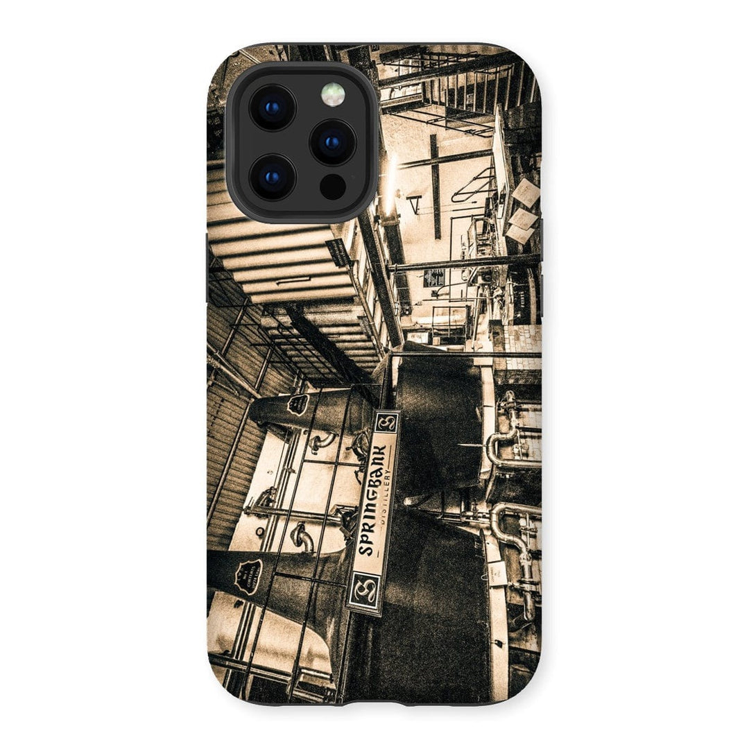 Springbank Distillery Black and White Tough Phone Case iPhone 13 Pro Max / Gloss by Wandering Spirits Global