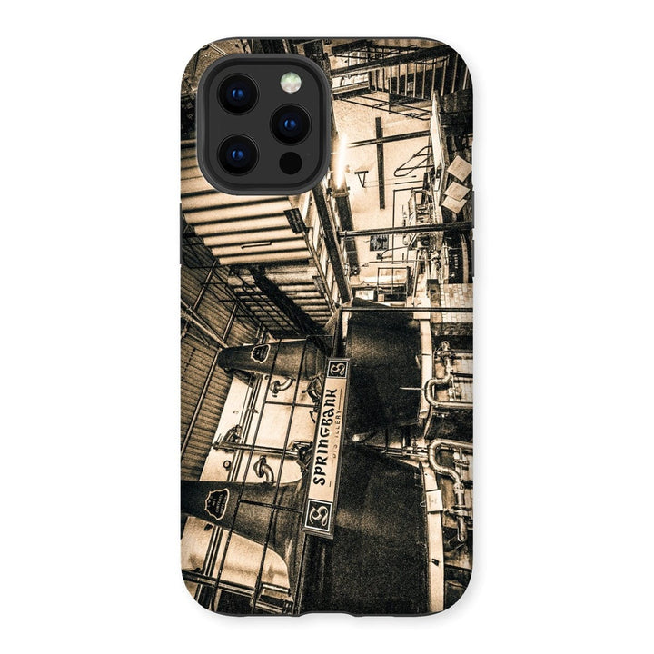 Springbank Distillery Black and White Tough Phone Case iPhone 12 Pro Max / Gloss by Wandering Spirits Global