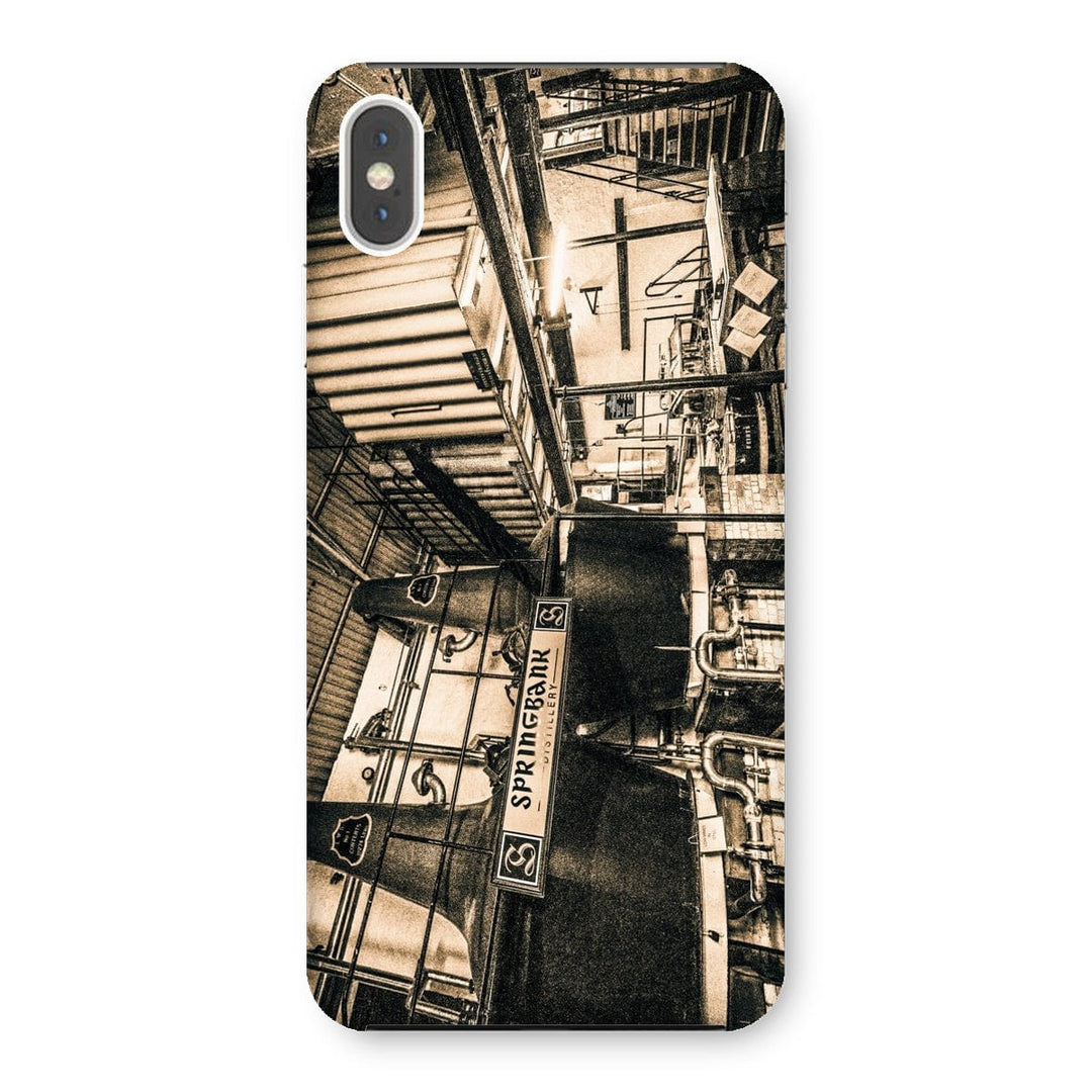 Springbank Distillery Black and White Snap Phone Case iPhone XS Max / Gloss by Wandering Spirits Global
