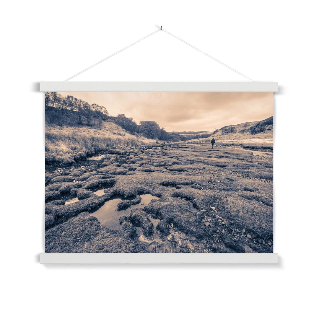 Margadale River Islay Fine Art Print with Hanger A2 Landscape / White Frame by Wandering Spirits Global