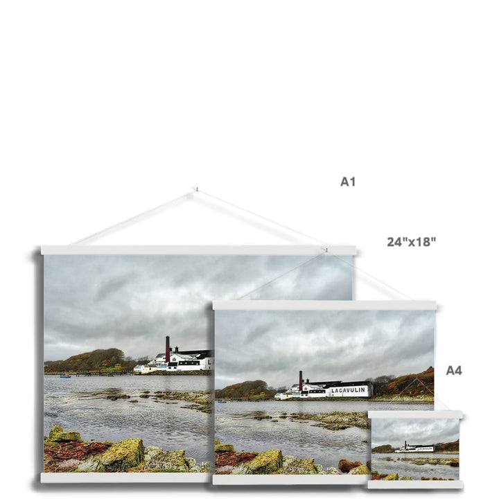 Lagavulin Distillery Soft Colour Fine Art Print with Hanger by Wandering Spirits Global