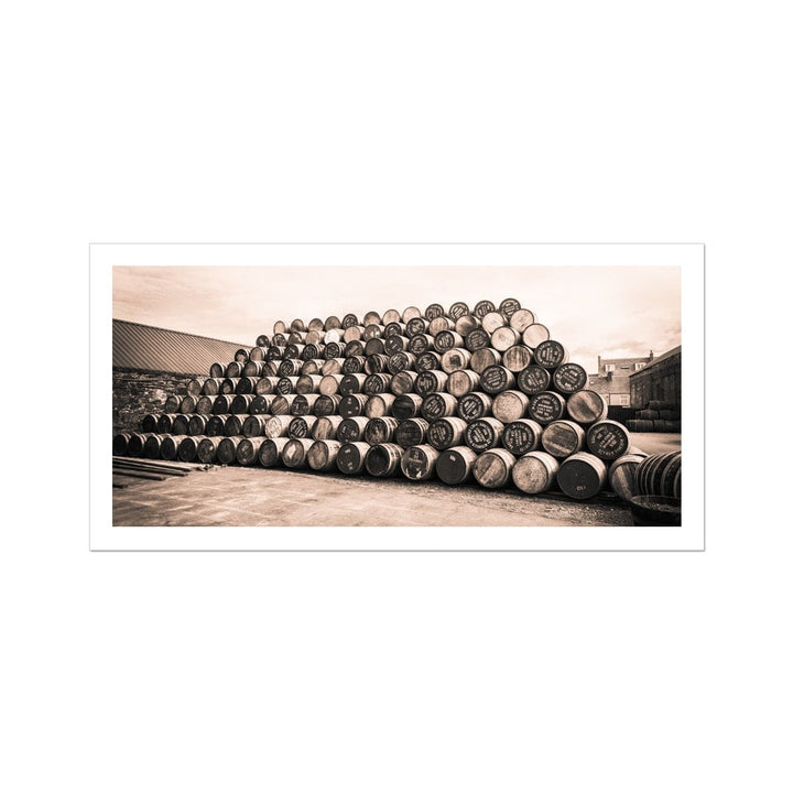 Empty Glengyle Casks Sepia Toned Hahnemühle Photo Rag Print 32"x16" by Wandering Spirits Global