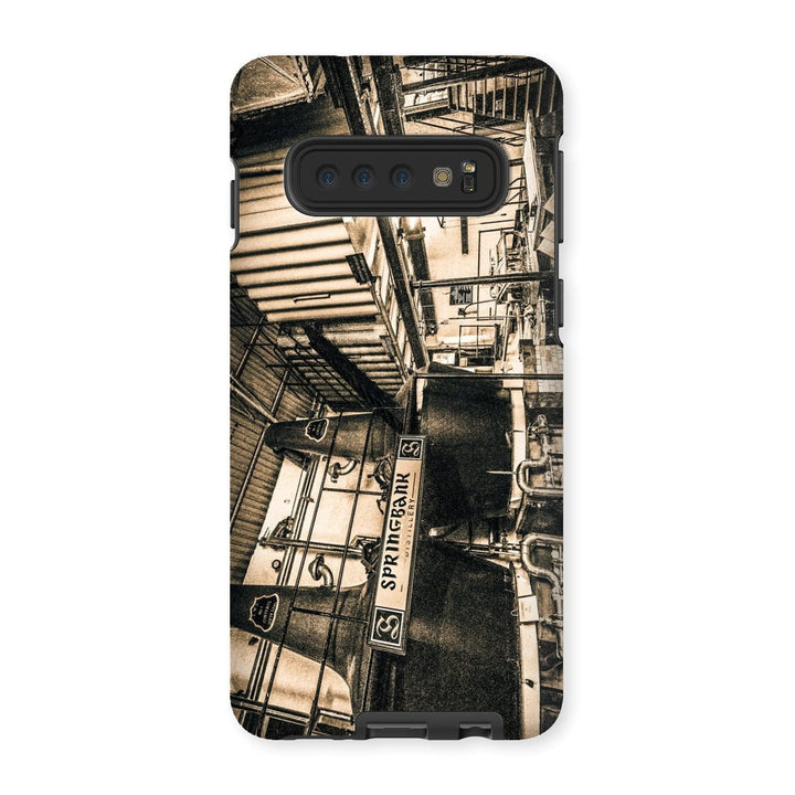 Springbank Distillery Black and White Tough Phone Case Samsung Galaxy S10 / Gloss by Wandering Spirits Global