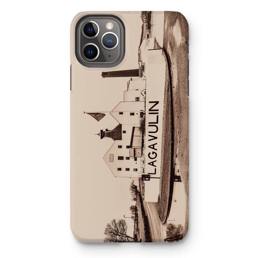 Lagavulin Distillery Sepia Toned Tough Phone Case iPhone 11 Pro Max / Gloss by Wandering Spirits Global