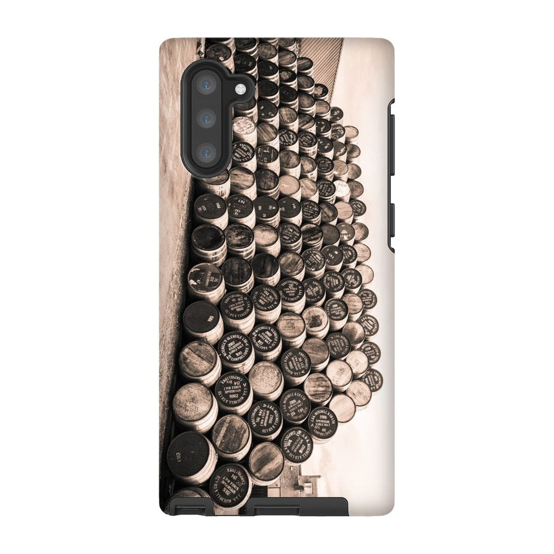 Empty Glengyle Casks Sepia Toned Tough Phone Case Samsung Galaxy Note 10 / Gloss by Wandering Spirits Global