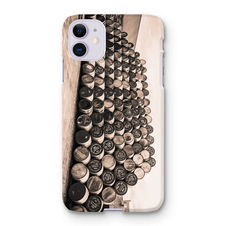 Empty Glengyle Casks Sepia Toned Snap Phone Case iPhone 11 / Gloss by Wandering Spirits Global